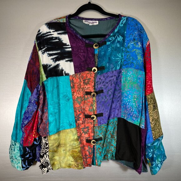Eagle Ray Traders Multicolored Batik Coin Jacket - Picture 1 of 3